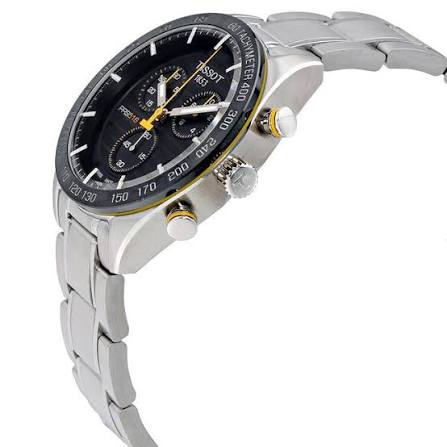 Tissot PRS 516 side view showing stainless steel bracelet and case profile
