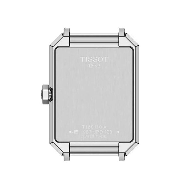 Tissot SRV watch caseback displaying Tissot branding and watch specifications