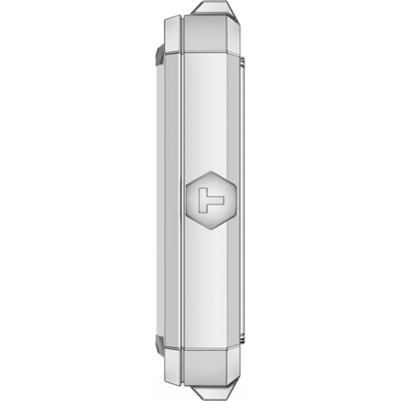 Side view of Tissot SRV watch case showing rectangular profile and depth