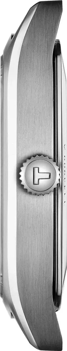 Tissot Stylist watch side profile showing case thickness and crown