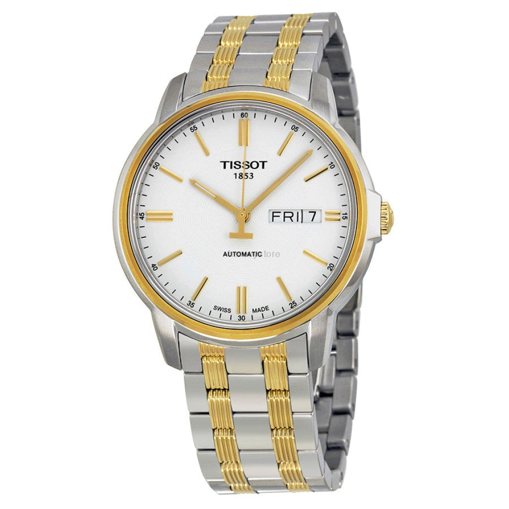 Tissot T Classic Automatic III two-tone steel bracelet white dial automatic watch
