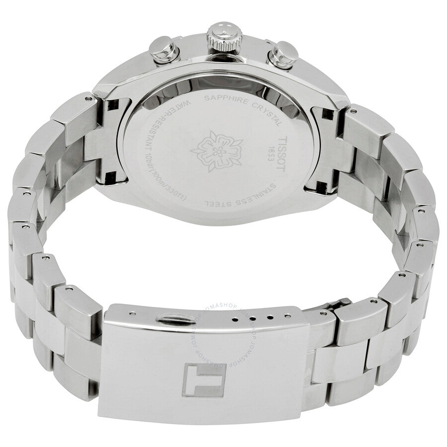 Tissot T-Classic chronograph stainless steel case back with engraved logo