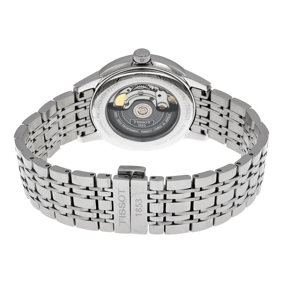 Tissot T Classic Powermatic watch caseback showing automatic movement and Tissot branding