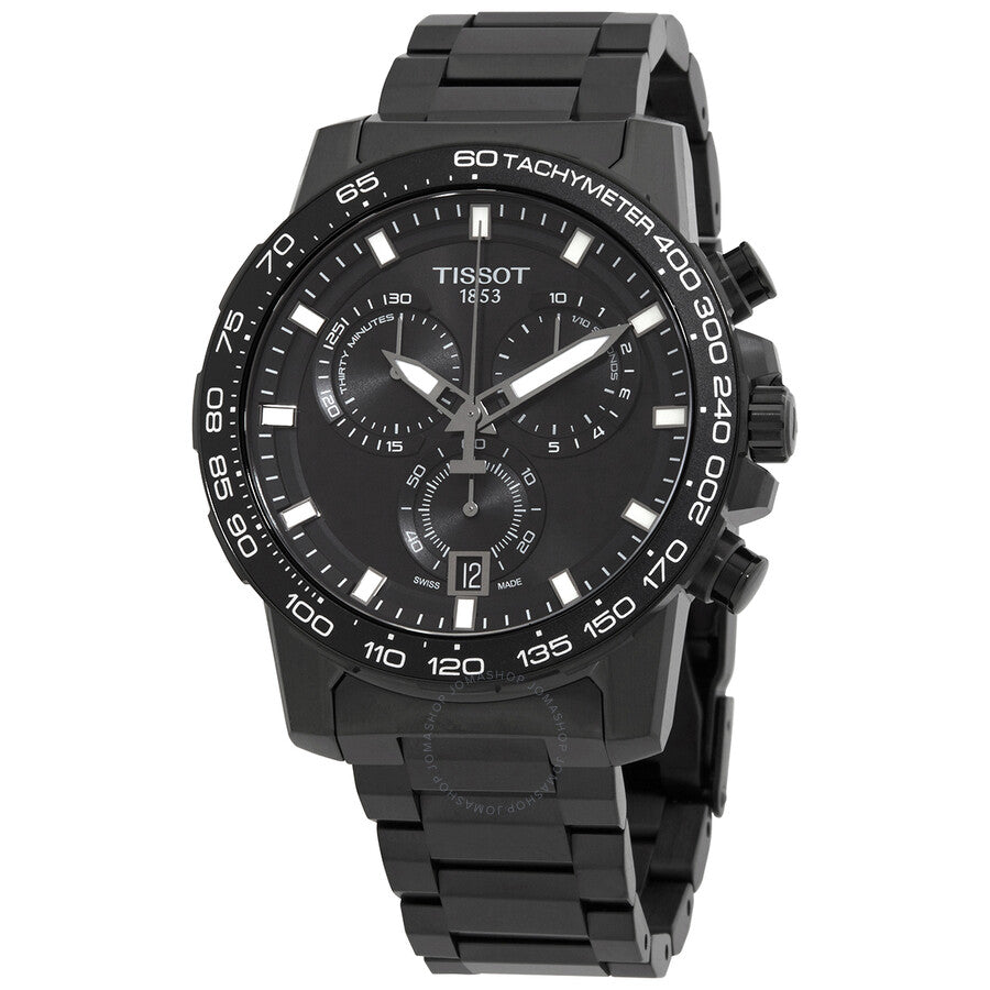 Tissot T-Sport Chronograph Quartz Black Dial Men's Watch with tachymeter bezel