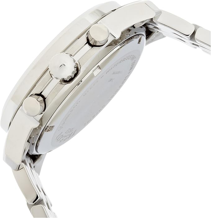 Side profile of Tissot T-Sport PRC 200 showing chronograph pushers and stainless steel case