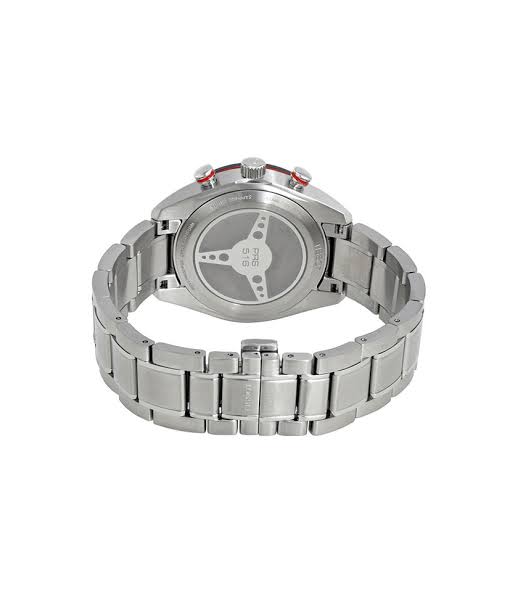 Tissot T Sport PRS 516 caseback view showing steel strap and bracelet