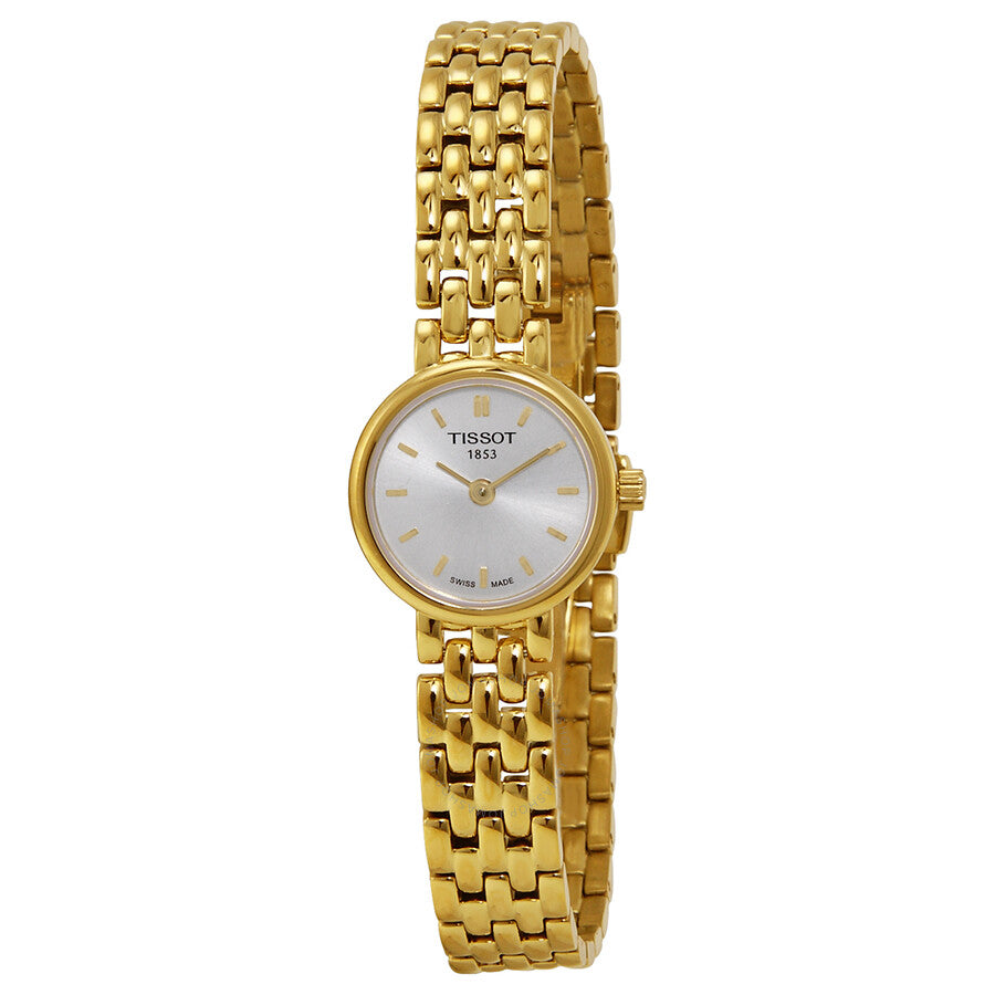 Tissot T-Trend Lovely silver dial ladies watch with gold-tone case and matching bracelet