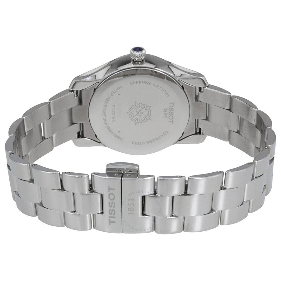 Tissot T-Wave II caseback showing stainless steel case with sapphire crystal