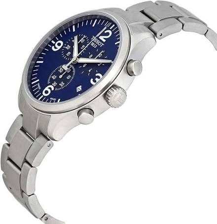 Tissot T Sport Chrono XL watch shown from side profile with chronograph pushers visible
