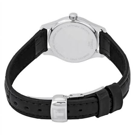 Tissot Tradition 5.5 caseback view showing stainless steel case with engraved detail