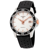 Tissot V8 Automatic Silver Dial Black Leather Men's Watch T1064072603100 - The Watches Men & Co
