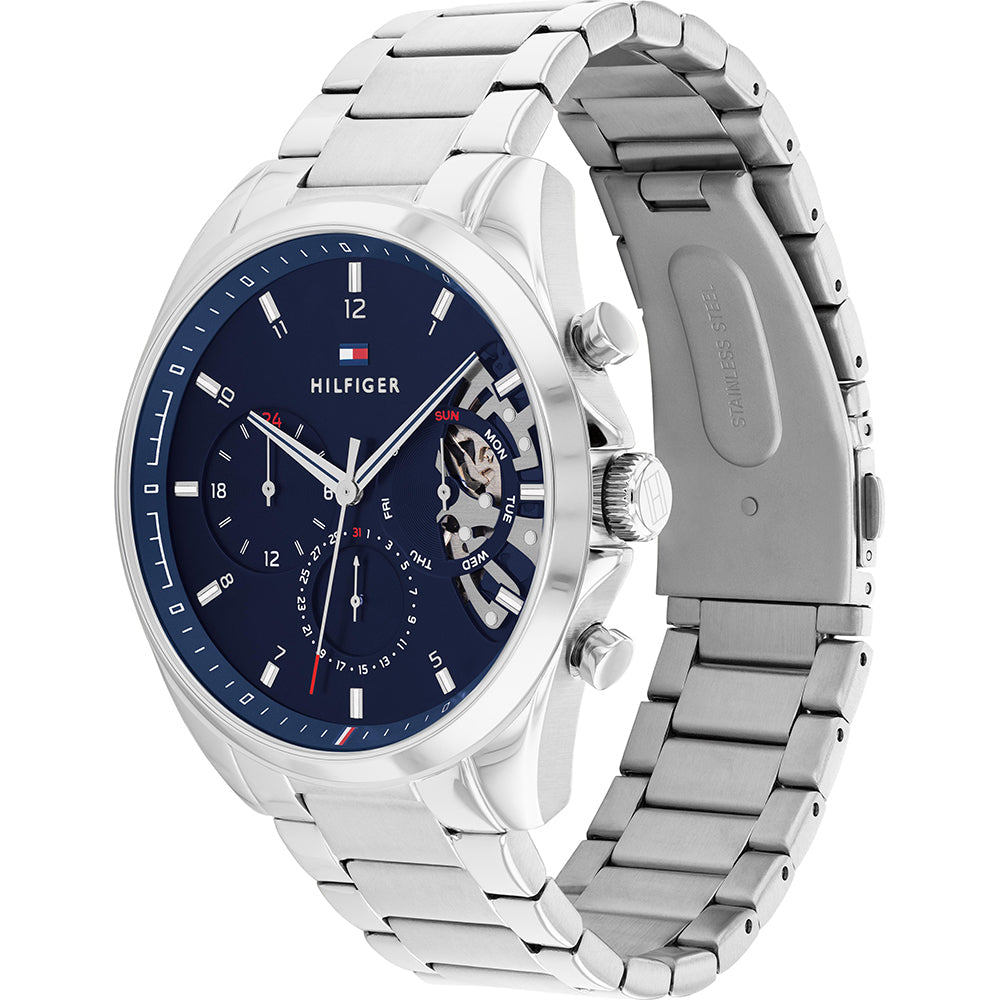 Tommy Hilfiger Baker 1710448 side view showing stainless steel bracelet and case profile