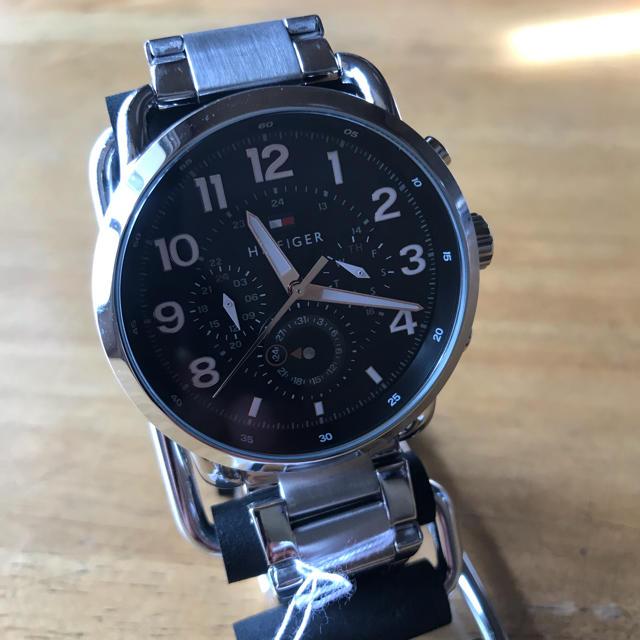 Tommy Hilfiger Briggs chronograph watch worn on wrist with black dial visible