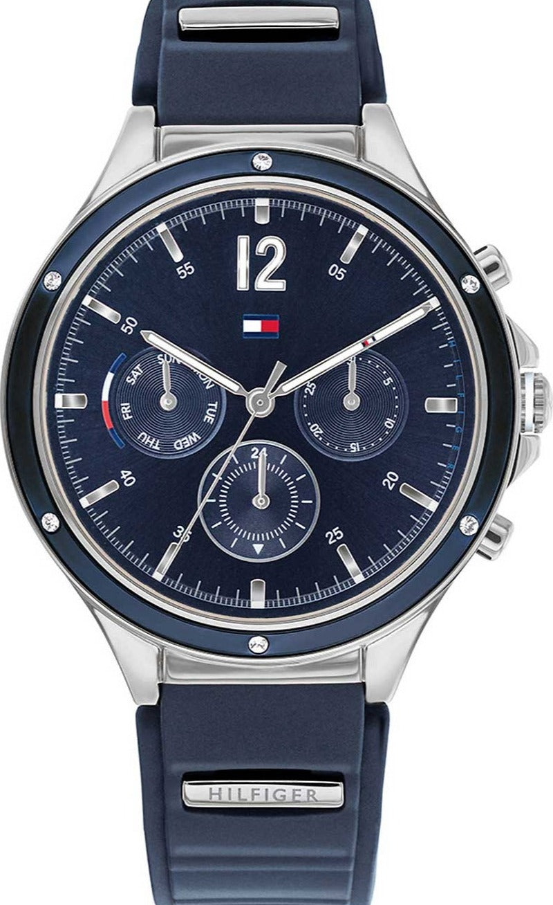 Tommy Hilfiger Eve ladies watch with navy dial and silver-tone case