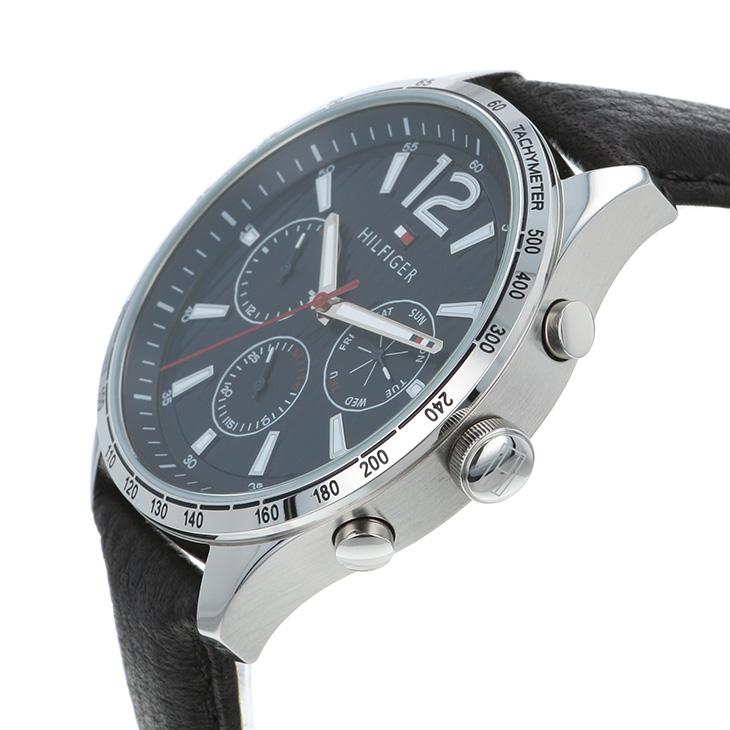 Side profile of Gavin chronograph watch showing case thickness and chronograph pushers