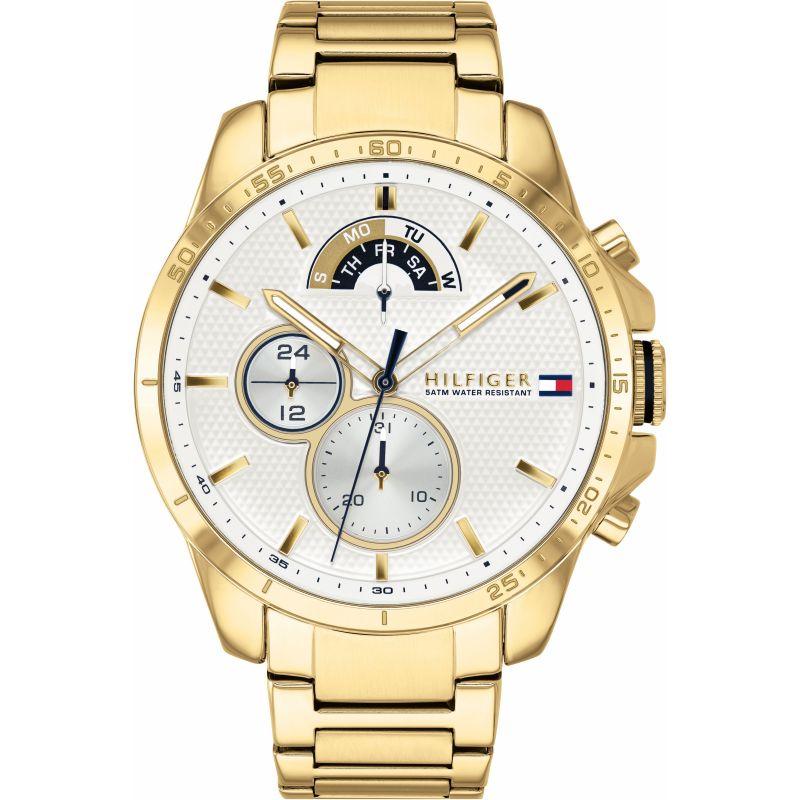 Tommy Hilfiger Gold Steel Men's Multi-function Watch 1791538 - The Watches Men & CO