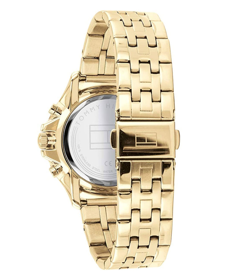 Tommy Hilfiger Harper chronograph watch side profile with caseback visible