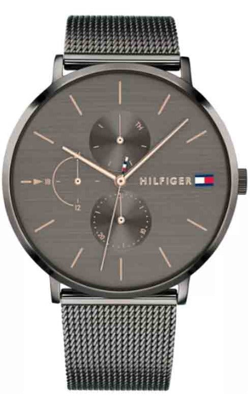 Tommy Hilfiger Jenna grey dial multifunction watch with grey mesh bracelet