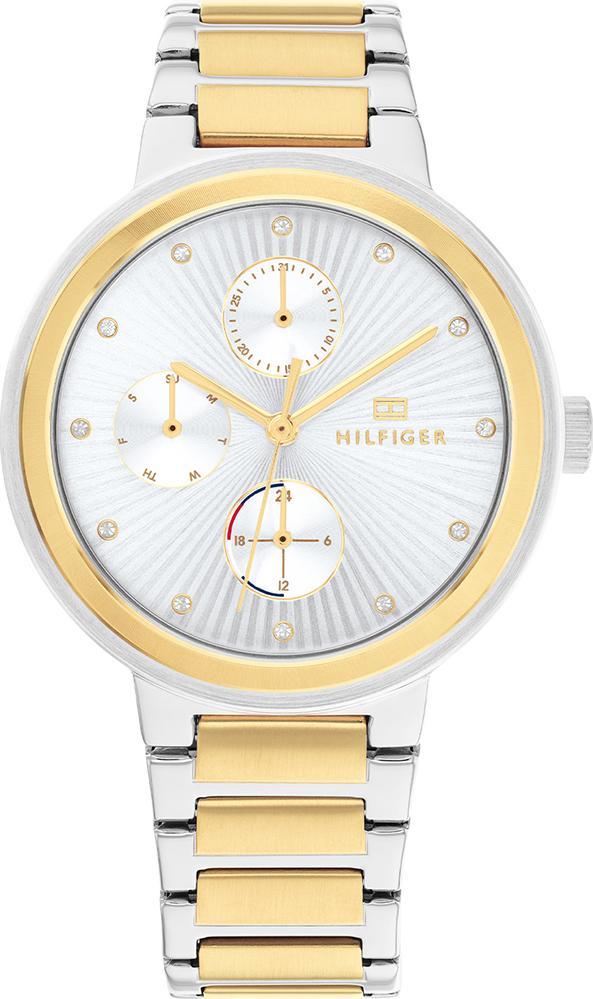 Tommy Hilfiger Joy women's watch with two-tone gold and silver bracelet, white dial with subdials