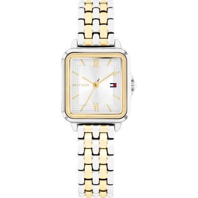 Tommy Hilfiger Mia two-tone ladies watch with square dial and gold-silver bracelet