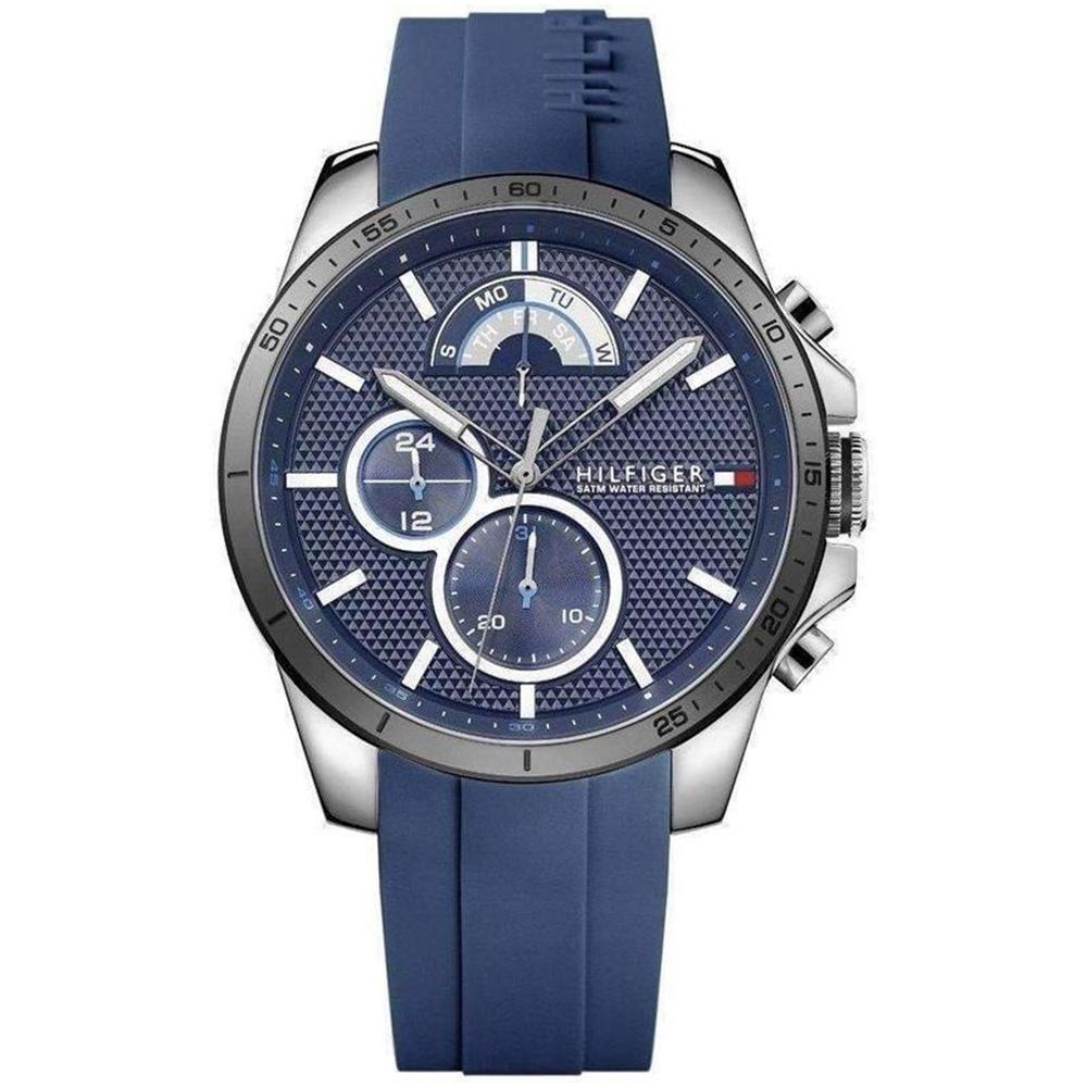 Tommy Hilfiger The Decker men's chronograph watch with navy blue dial and stainless steel case