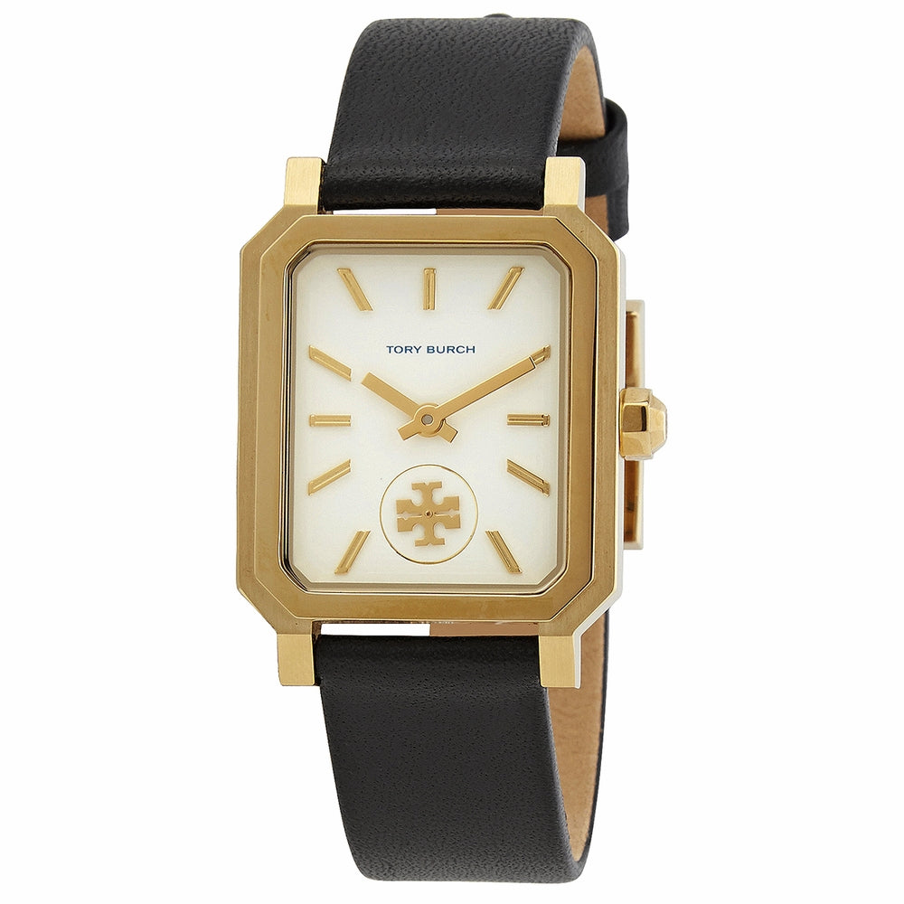 Tory Burch Robinson Gold Black Leather Strap Women's Watch - TBW1504