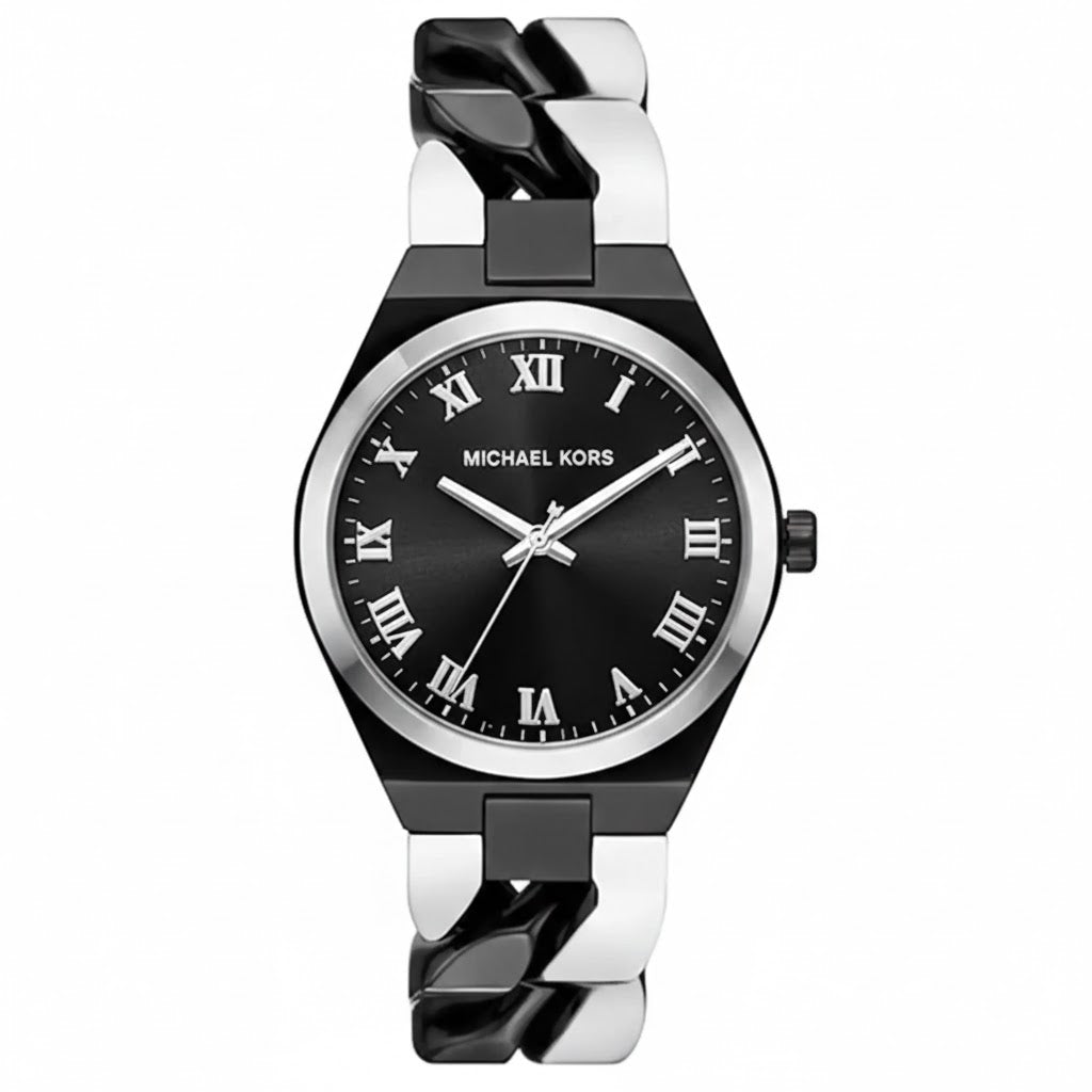 Michael Kors Lennox Black Sunray Dial Two-tone Women's Watch - MK7502