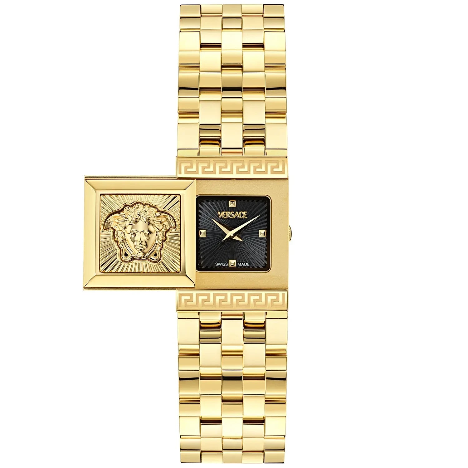 Versace Reveal Square Stainless Steel Bracelet Black Dial Women’s Watch VE0C00325