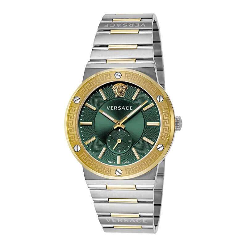 Versace Greca Silver Green Dial Men’s Watch VEVI00420 - Watch