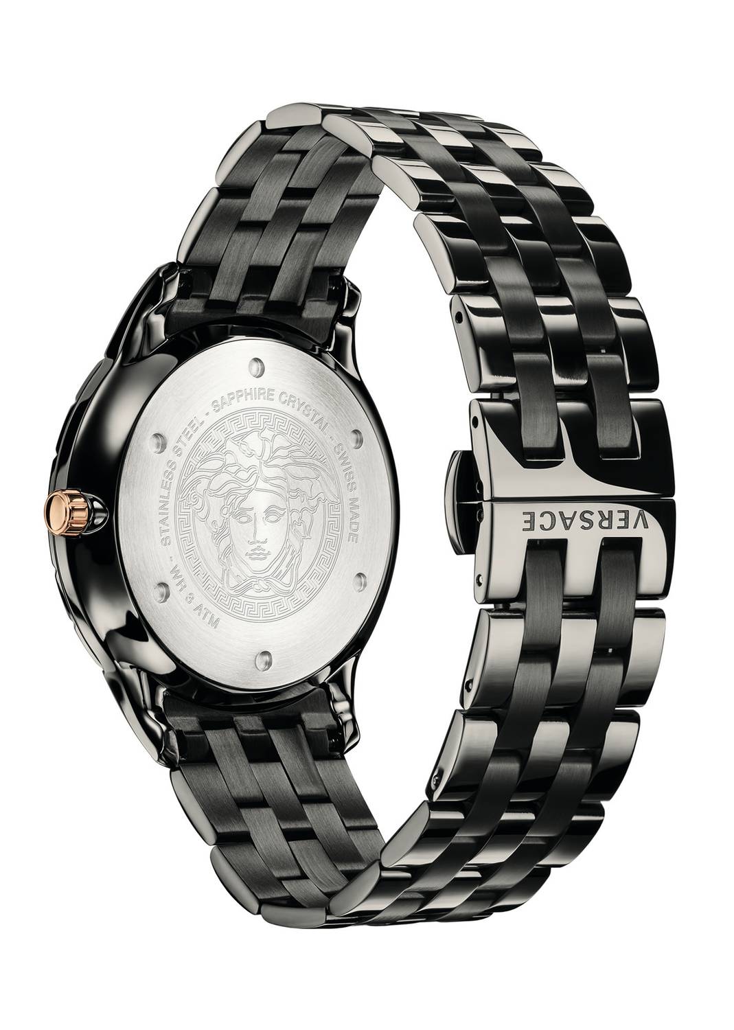 Versace Univers GMT Quartz Black Dial Men’s Watch VEBK00618 - Watch