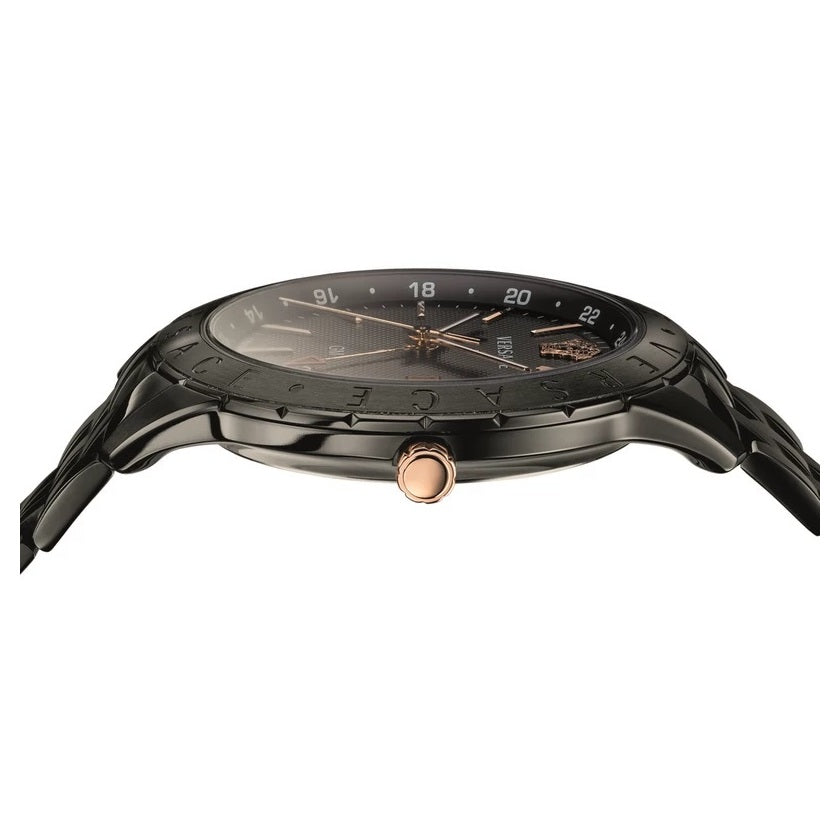 Versace Univers GMT Quartz Black Dial Men’s Watch VEBK00618 - Watch