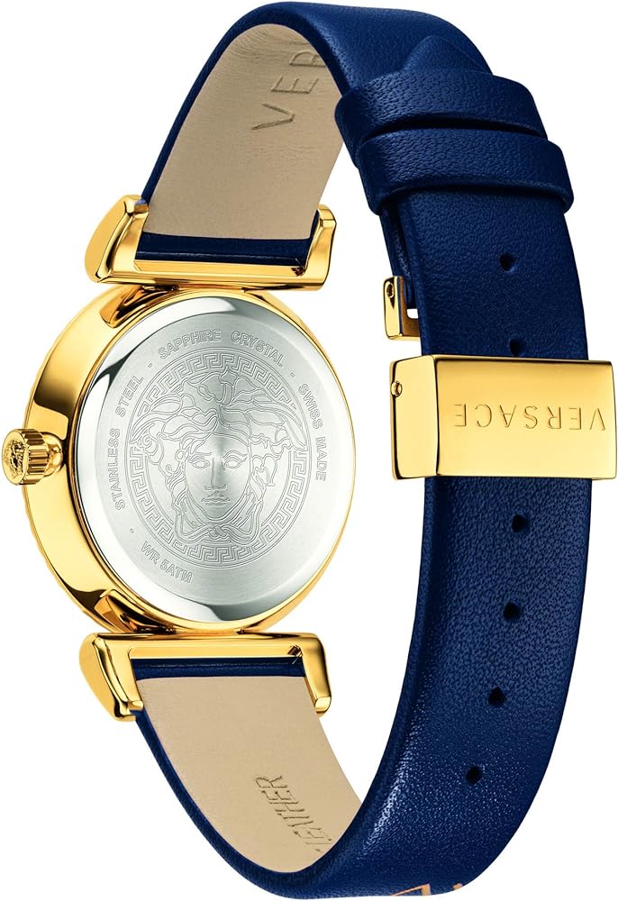 Versace V-Motif Quartz Dark Blue Dial Ladies Watch VERE00218 - Watch