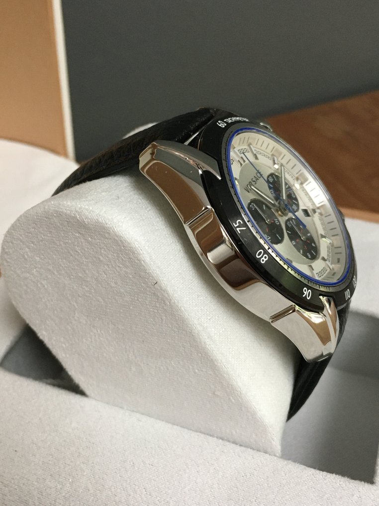 Versace V-Ray Leather Strap Men’s Watch VDB010014 - Watch