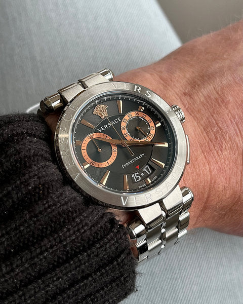 Versace Aion Chronograph Silver Men's Watch VE1D01019