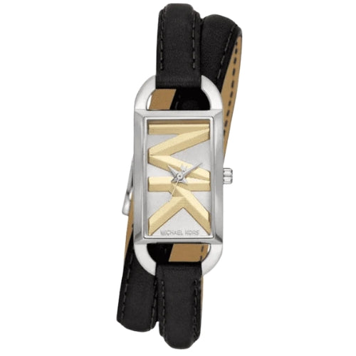 Michael Kors Mini Empire Black Leather Women's Watch - MK4722
