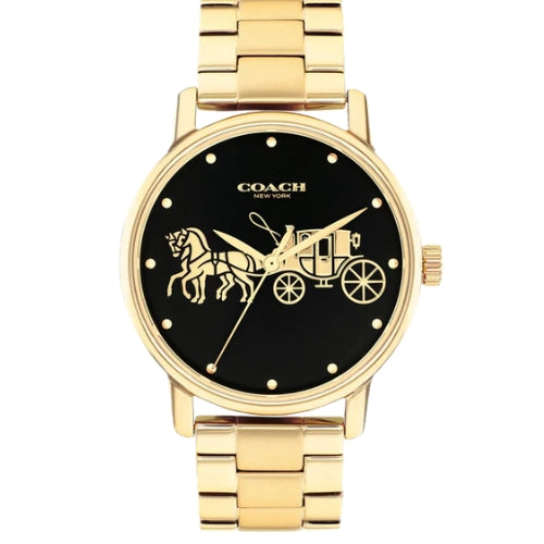 Coach Grand Quartz Black Dial Ladies Watch - 14504174