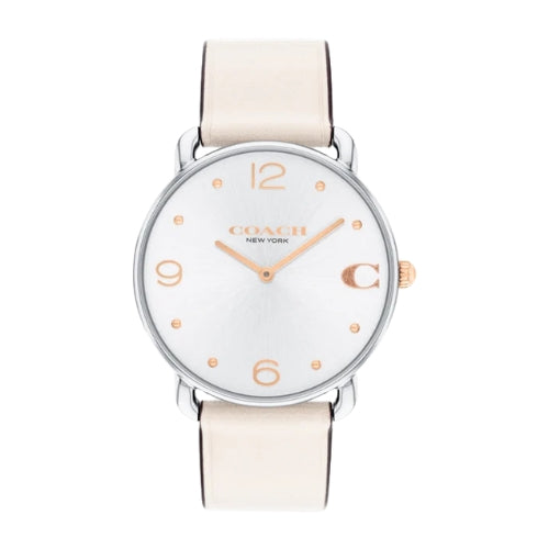 COACH Elliot Chalk White Leather Strap Women's Watch - 14504200