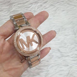Michael Kors Parker Rose Gold and Silver Ladies Watch MK6314 - The Watches Men & CO #4