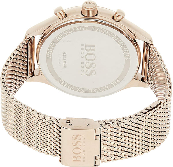 Hugo Boss Men's Companion Rose Gold-Tone Steel Bracelet Watch HB1513548 - The Watches Men & CO #2