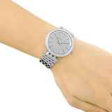 Michael Kors Darci Crystal Paved Silver Ladies Watch MK3404 - The Watches Men & CO #5