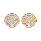 Big Daddy All Diamond Pave Round Earring