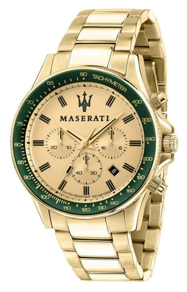 Maserati Sfida Analog Yellow Dial Men's Watch  R8873640005 - The Watches Men & CO