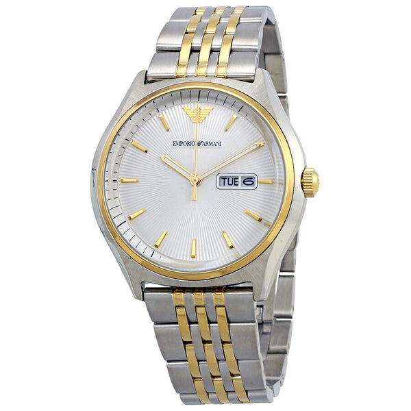 Armani Cream Dial Men's Two Tone Stainless Steel Watch AR11034 - The Watches Men & CO