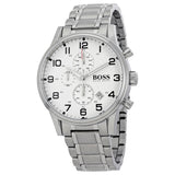 Hugo Boss Aeroliner Chronograph White Dial Men's Watch 1513182 - The Watches Men & CO
