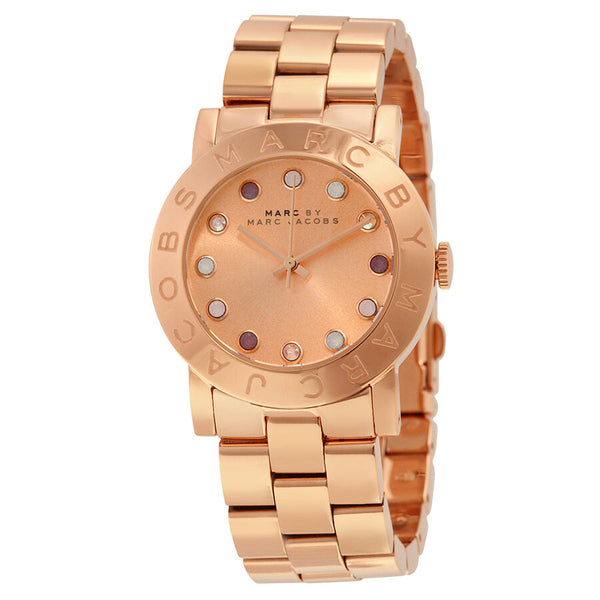 Marc by Marc Jacobs Amy Texter Rose Dial Rose Gold-tone Ladies Watch #MBM3216 - The Watches Men & CO