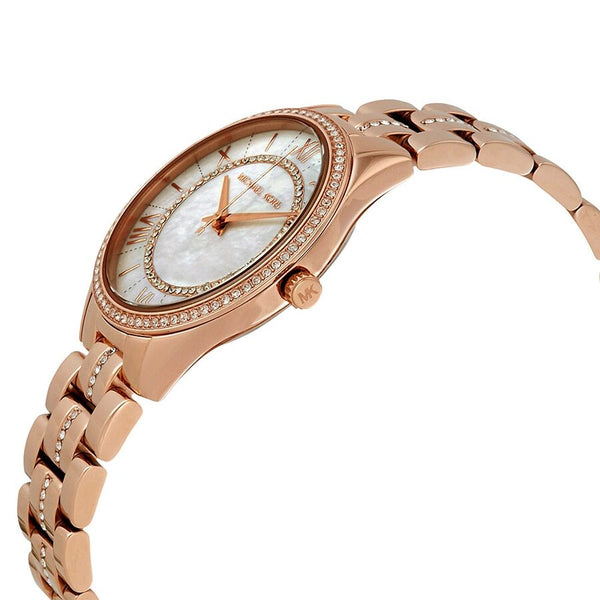 Michael Kors Lauryn Crystal Mother of Pearl Dial Ladies Watch #MK3716 - The Watches Men & CO #2