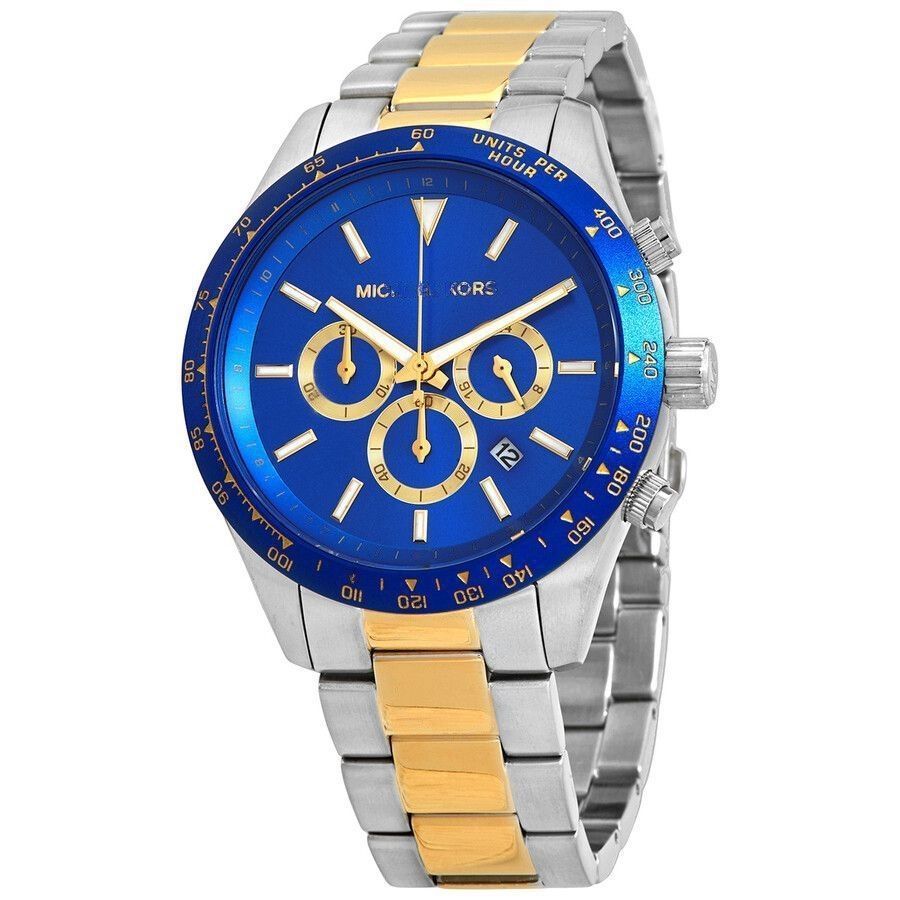 Gold and blue michael kors watch men's hotsell