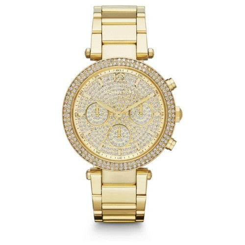 Michael Kors Parker Gold-tone Ladies Watch #MK5856 - The Watches Men & CO