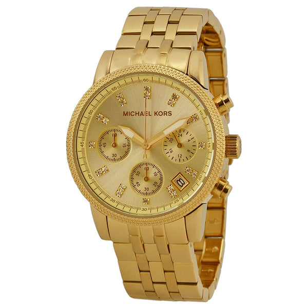 Michael Kors Ritz Chronograph Gold-tone Ladies Watch MK5676 - The Watches Men & CO