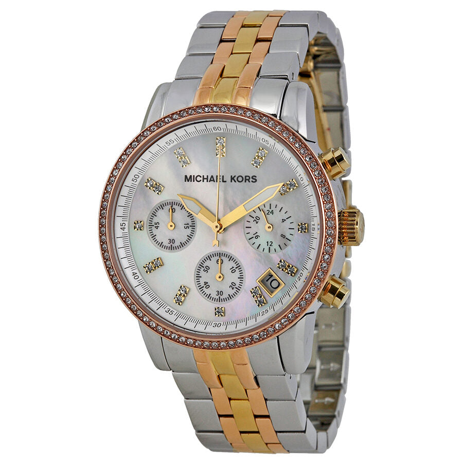 Michael Kors Ritz Chronograph Mother of Pearl Dial Ladies Watch